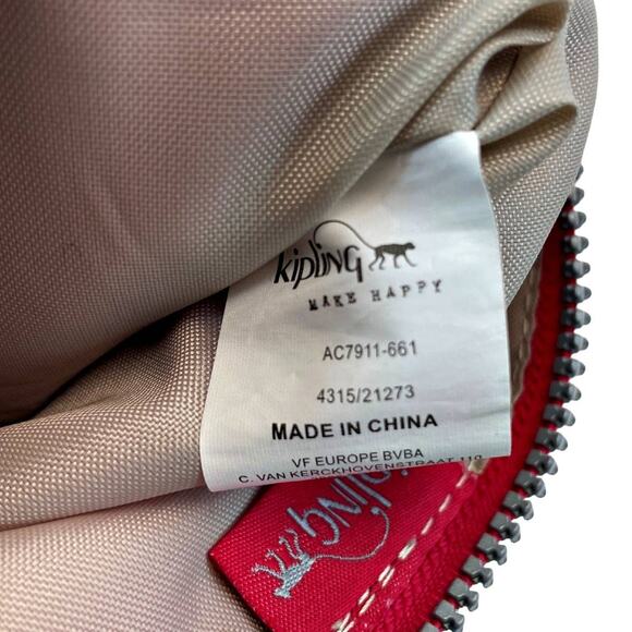 Kipling Crossbody Adj Crossbody Shoulder Bag Hot Pink Lobke Pink Gorilla Zip - Picture 7 of 7